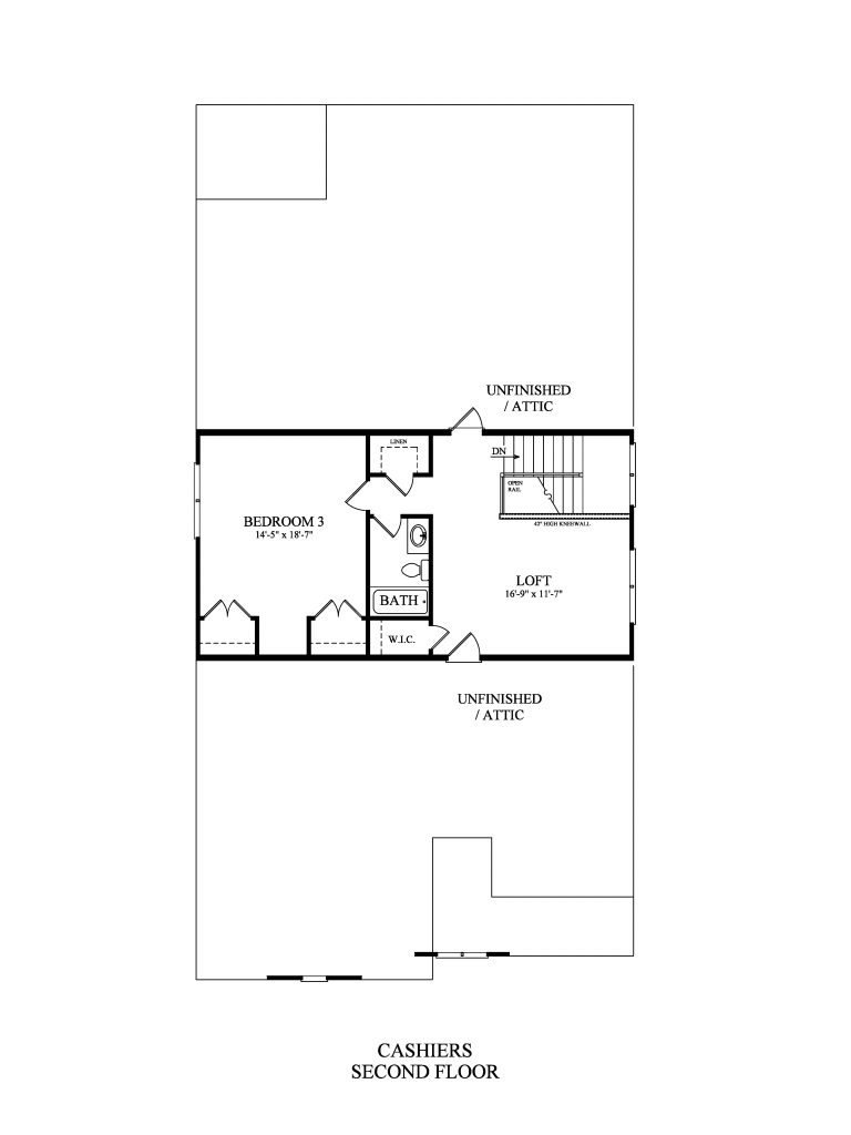 Cashiers 2nd Floor Plan - Peachtree Residential